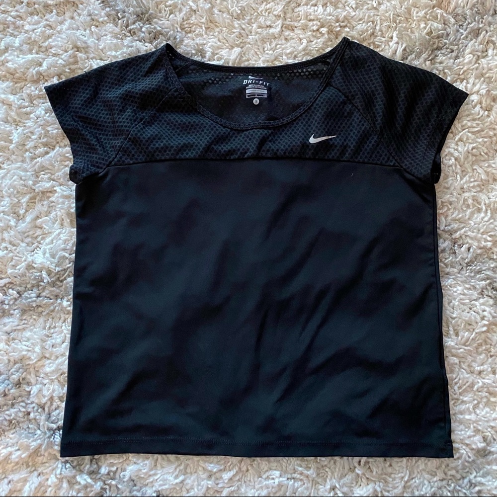 Nike Dri-Fit Light Mesh Black Women Running Shirt